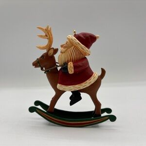 Hallmark Keepsake Ornament Dated 2001 Rocking Reindeer Handcrafted